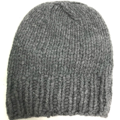 Salvatore Ferragamo Knit Hat Wool Gray Gancini Women