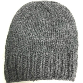 Salvatore Ferragamo Knit Hat Wool Gray Gancini Women