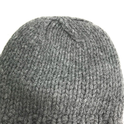 Salvatore Ferragamo Knit Hat Wool Gray Gancini Women