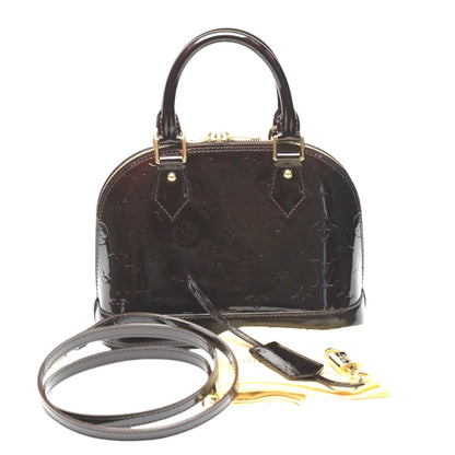 Louis Vuitton Handbag M91678 Monogram Vernis Purple 2Way Bag Monogram Alma Bb Women