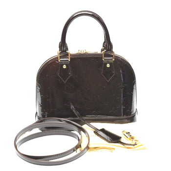 Louis Vuitton Handbag M91678 Monogram Vernis Purple 2Way Bag Monogram Alma Bb Women