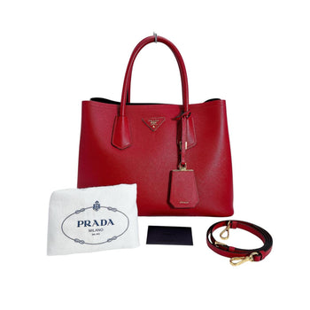 Prada Handbag Bn2775 Cowhide Red Safiano 2 Way Bag
