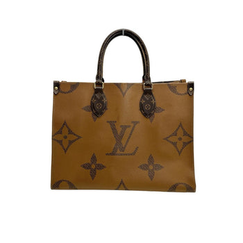 Louis Vuitton Tote Bag M45321 Monogram Canvas Brown Monogram Giant Reverse On The Go Mm