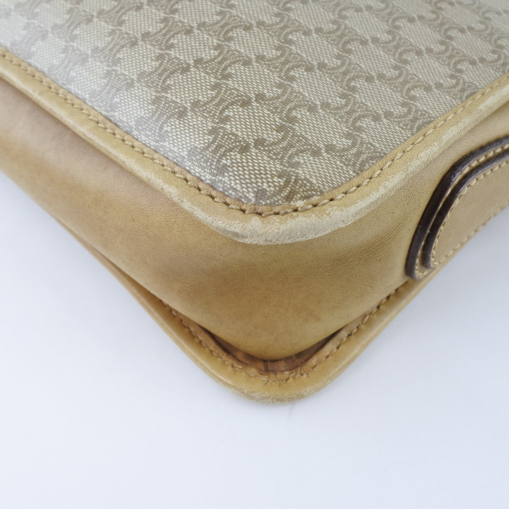 Celine Shoulder Bag Pvc Brown Macadam Women