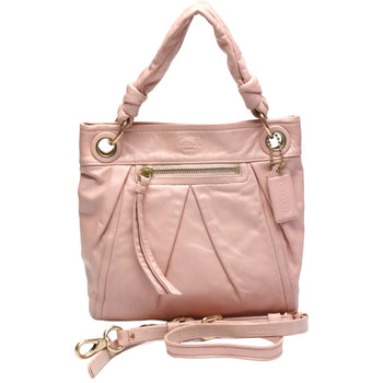 Coach Handbag 13416 Leather Pink 2Way Calfskin Back Hoodie Leather Women