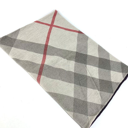 Burberry Scarf Wool Purple Check Snood Women