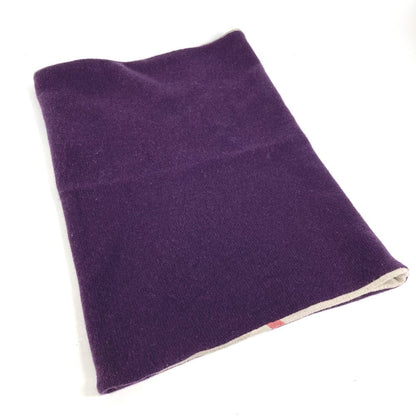 Burberry Scarf Wool Purple Check Snood Women