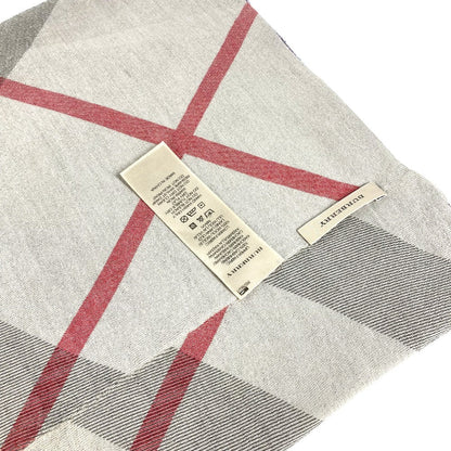 Burberry Scarf Wool Purple Check Snood Women