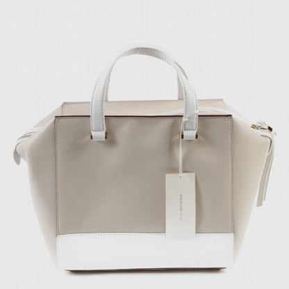 Kate Spade Handbag Leather Beige X White Unused Item Women