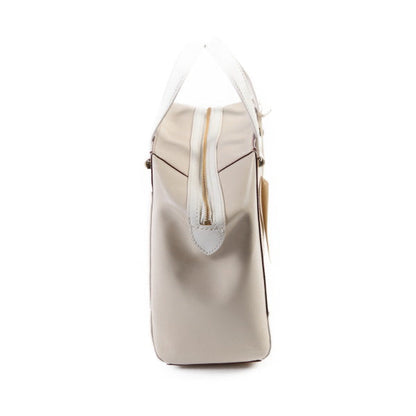 Kate Spade Handbag Leather Beige X White Unused Item Women