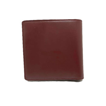 Cartier Bifold Wallet Leather Wine-Red Compact Wallet With Coin Pocket Women