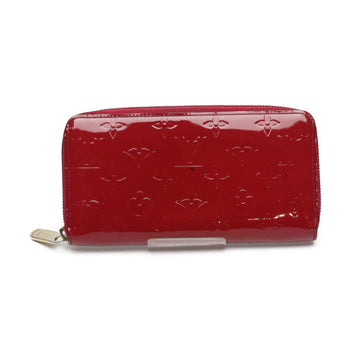 Louis Vuitton Long Wallet Purse M61379 Monogram Vernis Magenta Zip Around Vernis Zippy Wallet Women