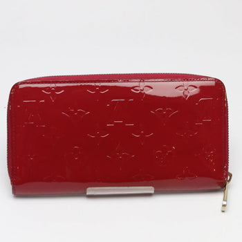 Louis Vuitton Long Wallet Purse M61379 Monogram Vernis Magenta Zip Around Vernis Zippy Wallet Women