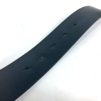 Burberry Belt Leather Black Tb Logo Mens 85