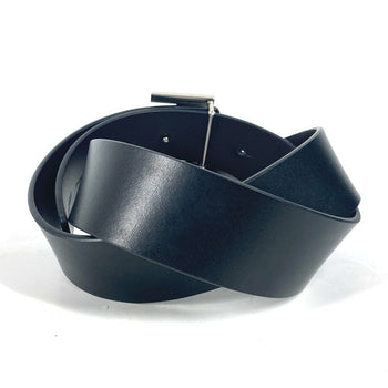 Burberry Belt Leather Black Tb Logo Mens 85