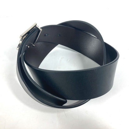 Burberry Belt Leather Black Tb Logo Mens 85