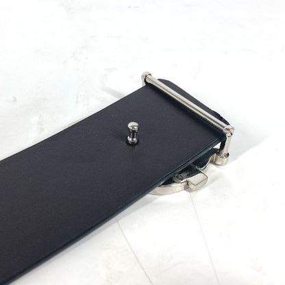 Burberry Belt Leather Black Tb Logo Mens 85