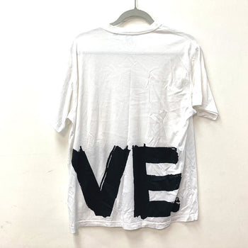 Burberry Short Sleeve T-Shirt 8037303 Cotton White Love Mens M