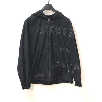 Burberry Jacket Nylon Black Outer Apparel Long Sleeve Tops Check Inside Hoodie Logo Mens K