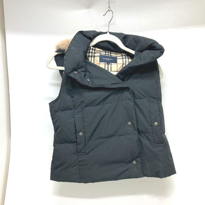Burberry Down Vest Nylon Black London Women 40