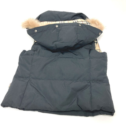 Burberry Down Vest Nylon Black London Women 40