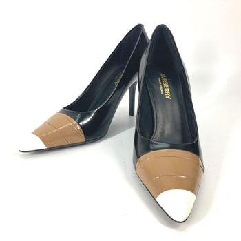 Burberry Pumps 8008584 Leather Beige Tricolor Color Women 37.5