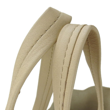 Celine Tote Bag 169263Ebt Leather Beige Horizontalkava Women