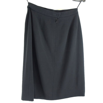Chanel Skirt P11160V06456 Wool, Silk Black 94305 Women 38