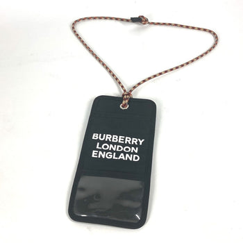 Burberry Pouch Nylon Black Neck With Strap Logo Mens