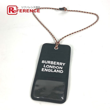 Burberry Pouch Nylon Black Neck With Strap Logo Mens