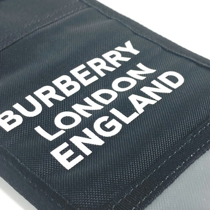Burberry Pouch Nylon Black Neck With Strap Logo Mens