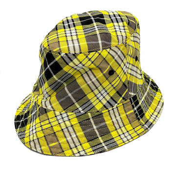 Burberry Hat 8036994 Wool Yellow X Brown Vintage Check Reversible Unisex(Unisex) M