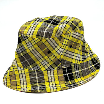 Burberry Hat 8036994 Wool Yellow X Brown Vintage Check Reversible Unisex(Unisex) M