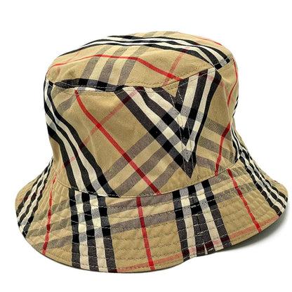 Burberry Hat 8036994 Wool Yellow X Brown Vintage Check Reversible Unisex(Unisex) M