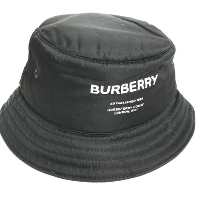 Burberry Hat 8044081 Nylon Black Horseferry Logo Mens L