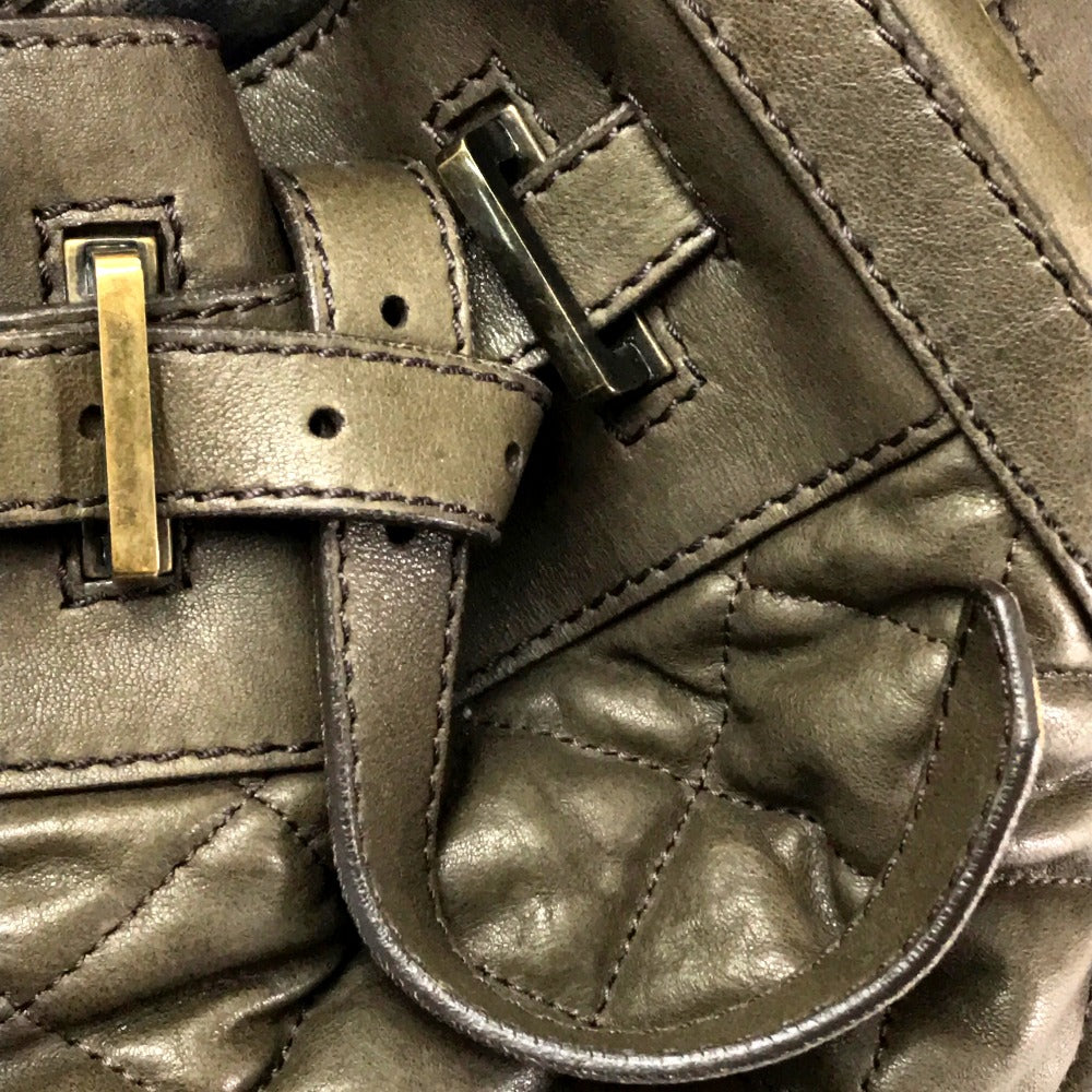 Burberry Tote Bag Lamb Leather Brown Men'S Women Quilted Leather Unisex(Unisex)