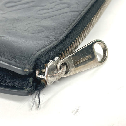 Burberry Clutch Bag Leather Black Tb Logo Mens