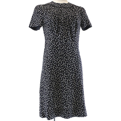 Louis Vuitton One Piece Silk Black Two-Piece Set One-Piece Sandals Dresses 34/Sandals 36 1/2
