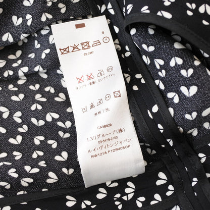 Louis Vuitton One Piece Silk Black Two-Piece Set One-Piece Sandals Dresses 34/Sandals 36 1/2
