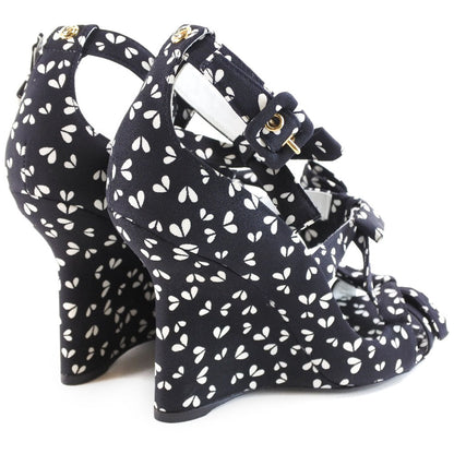 Louis Vuitton One Piece Silk Black Two-Piece Set One-Piece Sandals Dresses 34/Sandals 36 1/2