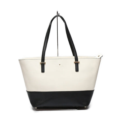Kate Spade Tote Bag Leather Black X Cream Kate Spade Women