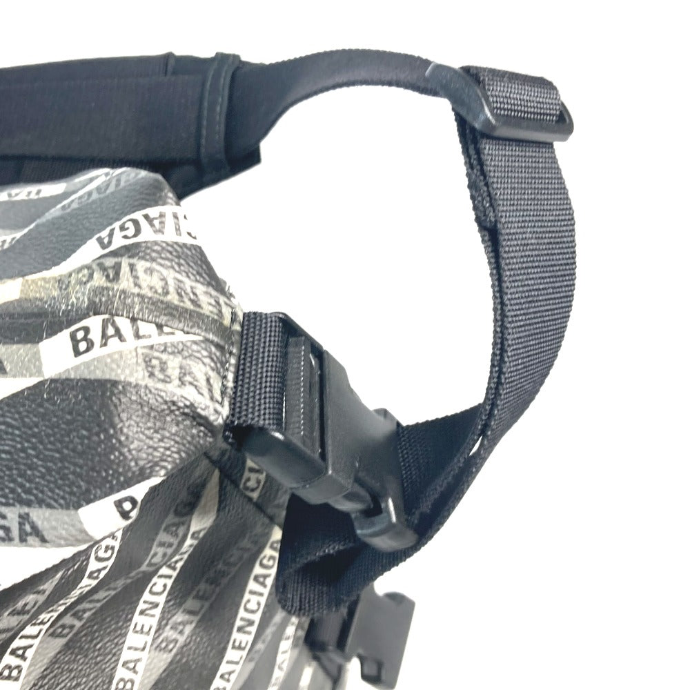 Balenciaga Boston Duffel Bag 532810 Leather, Pvc Gray Logo All-Over Pattern Unisex(Unisex)