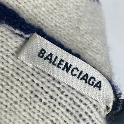 Balenciaga Knit Hat 633717 Wool Navy By Color Logo Mens