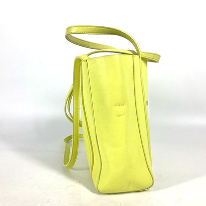 Balenciaga Shoulder Bag 551815 Leather Yellow Logo Everyday Tote Bag Xxs Women
