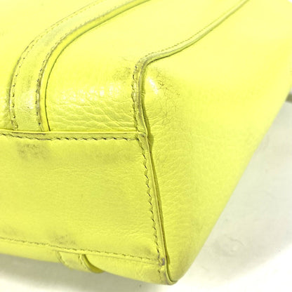 Balenciaga Shoulder Bag 551815 Leather Yellow Logo Everyday Tote Bag Xxs Women