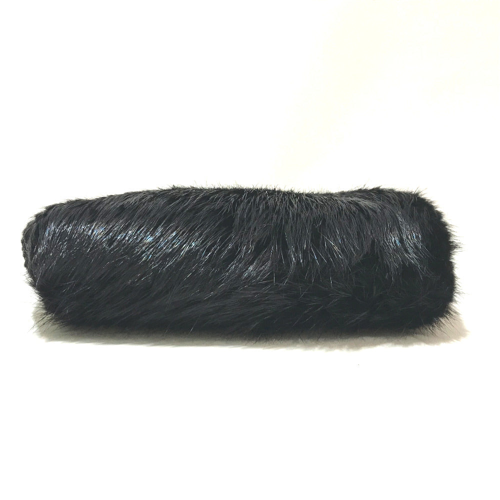 Balenciaga Handbag Fur Black Cable Fur Women