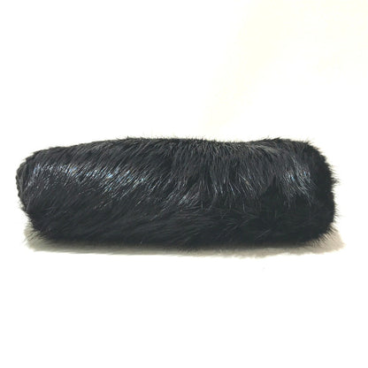 Balenciaga Handbag Fur Black Cable Fur Women
