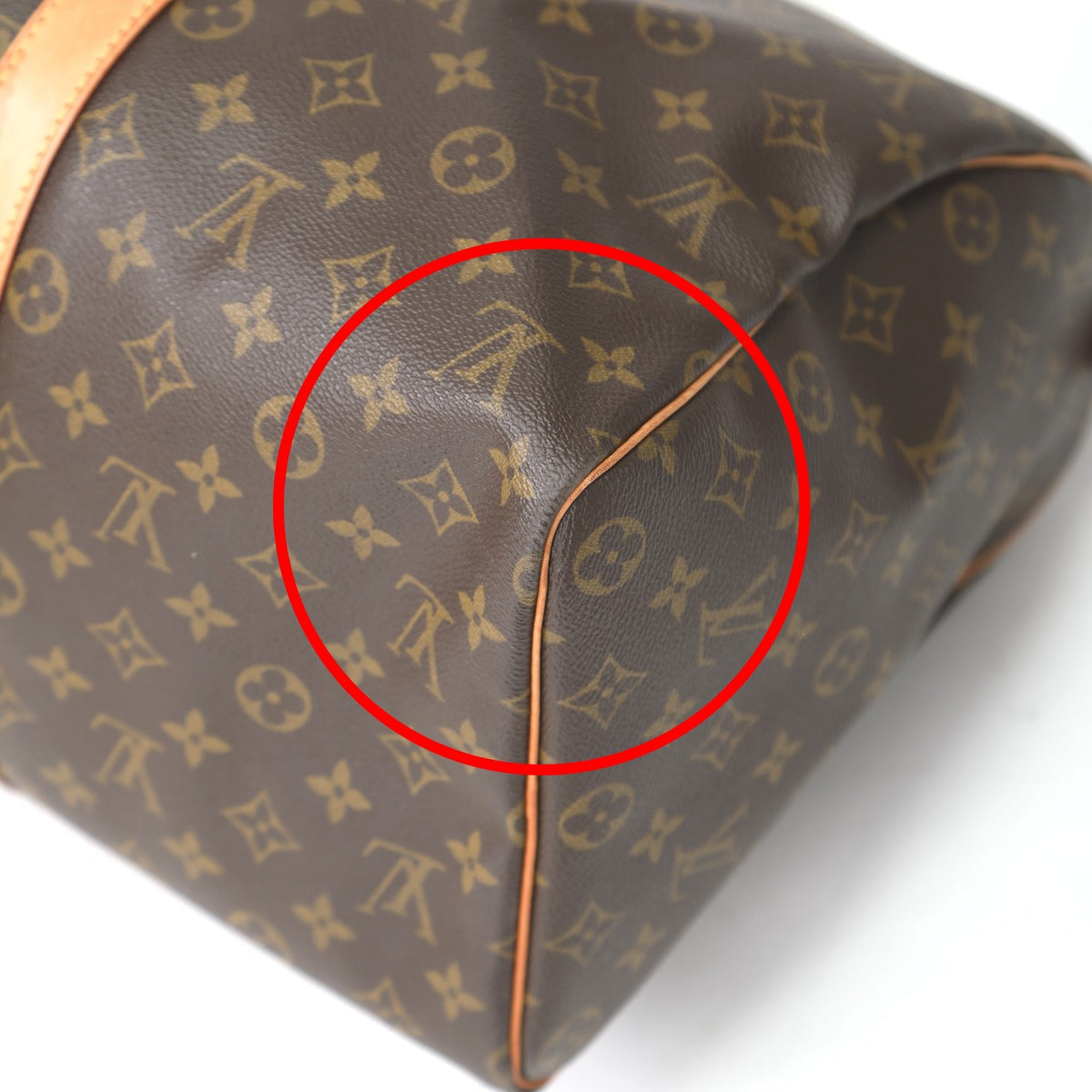 Louis Vuitton Boston Duffel Bag M41428 Monogram Canvas Brown Travel Bag Monogram Keepall 45