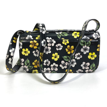 Balenciaga Shoulder Bag 674693 Leather Black Gossip Gossip Flower
