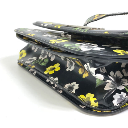 Balenciaga Shoulder Bag 674693 Leather Black Gossip Gossip Flower